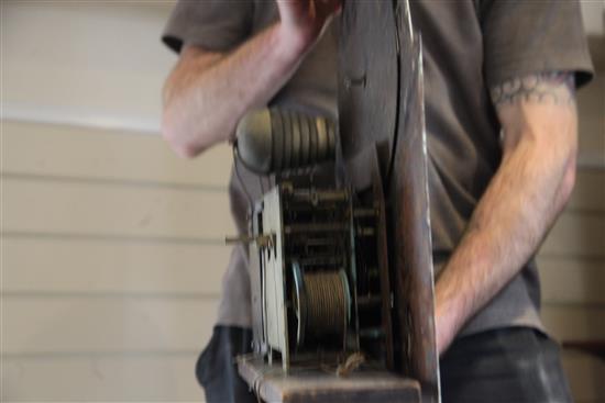 Martin Shreiner of Lancaster. A Federal American mahogany eight day longcase clock H.9ft